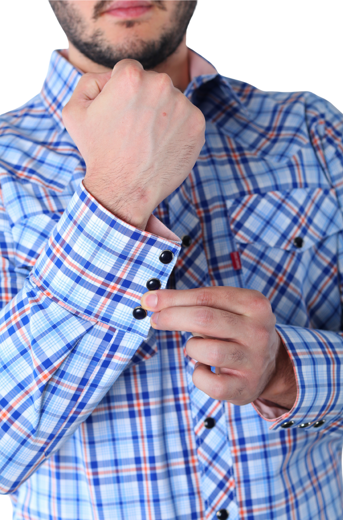 Camisa Vaquera Manga Larga de Hombre Estilo Western a Cuadros Corte Clásico | 100% Algodón | FARWEST