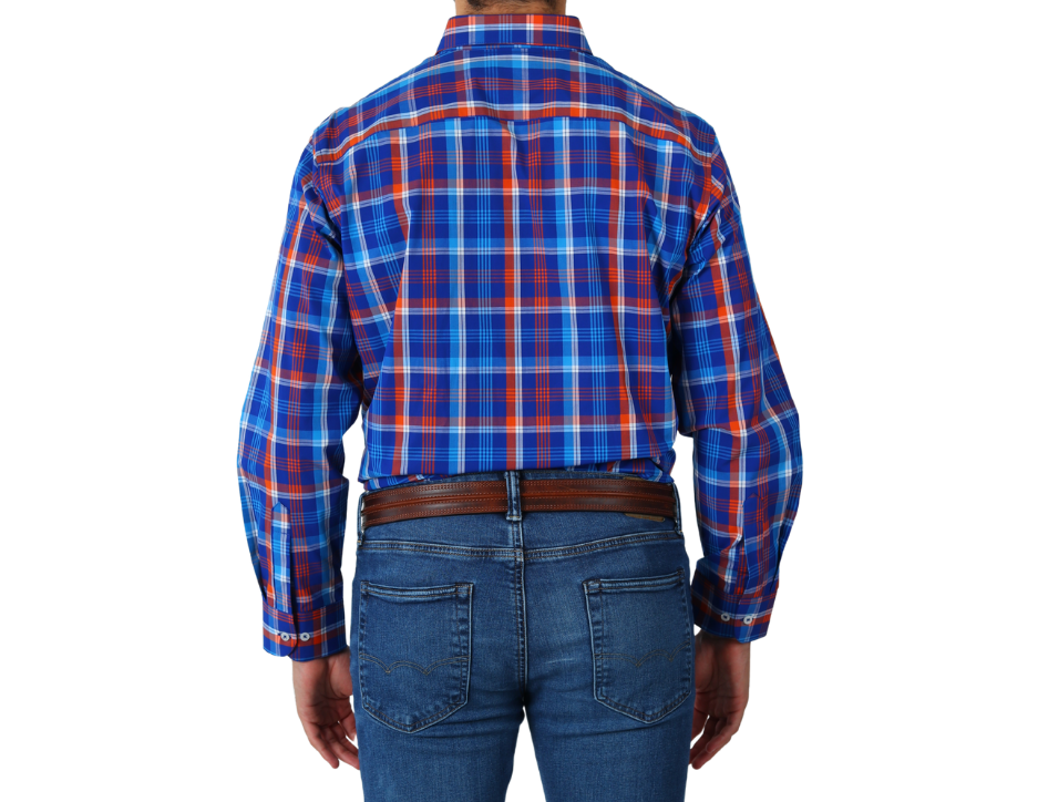 Camisa Casual Manga Larga para Hombre | KHAKI & BLUES