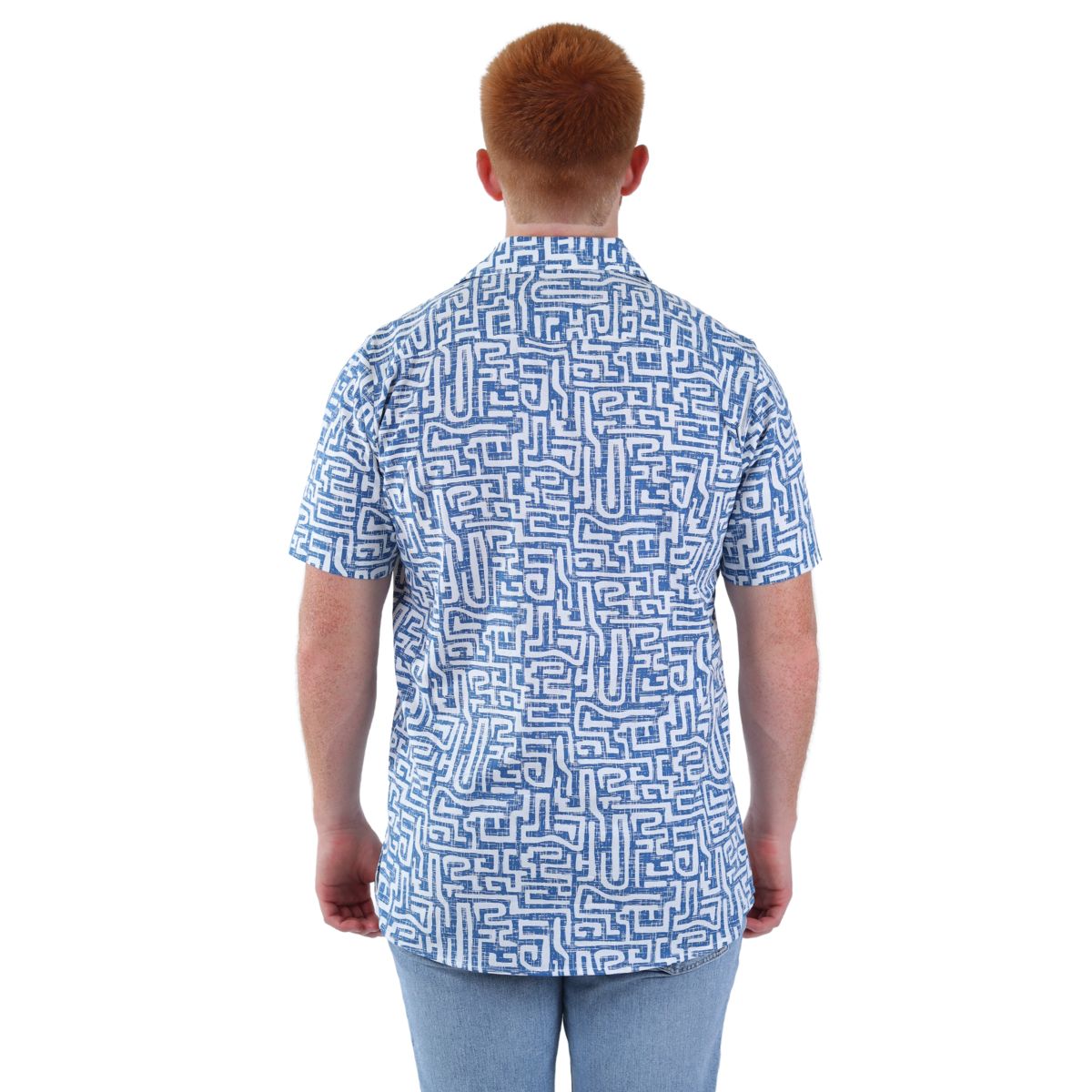 Camisa Casual Hombre Manga Corta Khaki&blues