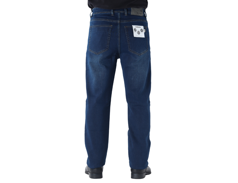 Jeans Casual de Corte Recto con Tiro Medio | BERMAN