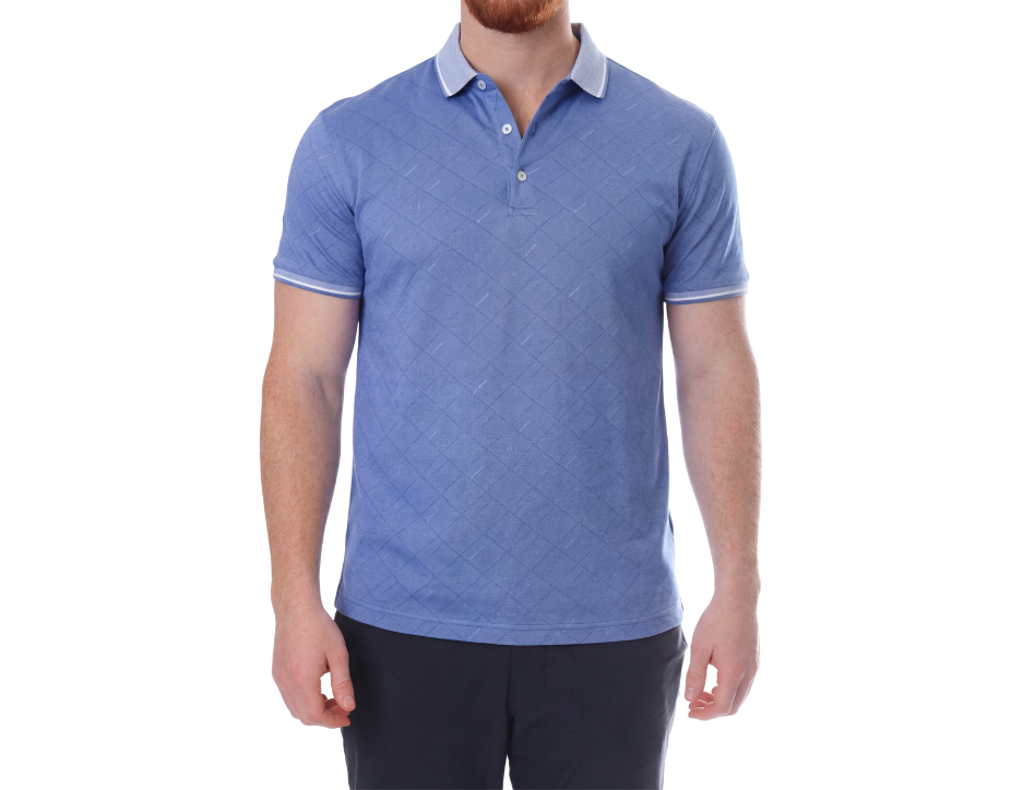 Playera Polo Hombre Jacquard | Anti-Estática | KHAKI & BLUES
