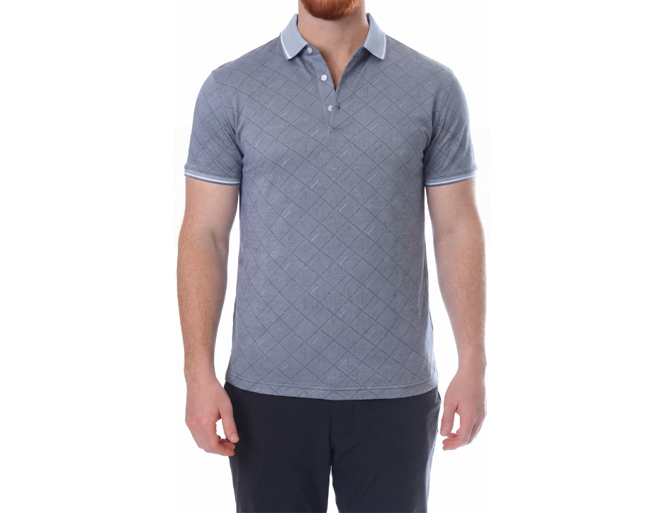 Playera Polo Hombre Jacquard | Anti-Estática | KHAKI & BLUES