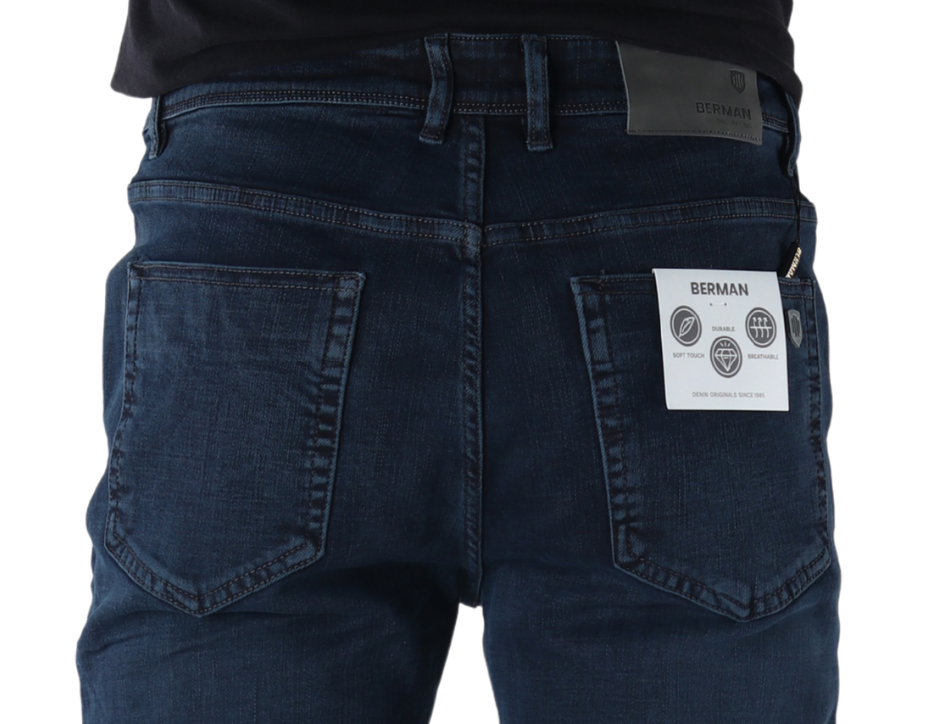 Jeans Casual de Corte Slim con Tiro Medio | BERMAN