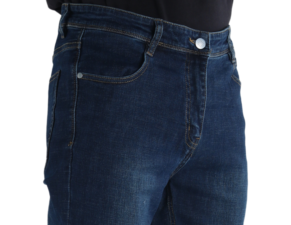 Jeans Casual de Corte Slim con Tiro Medio | BERMAN