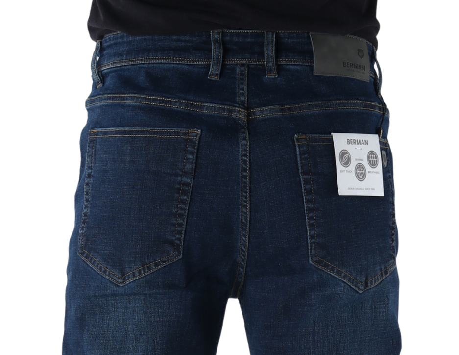 Jeans Casual de Corte Slim con Tiro Medio | BERMAN
