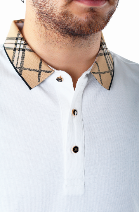 Playera Polo Hombre | Cuello Tartán y Tela Transpirable | BOCHI