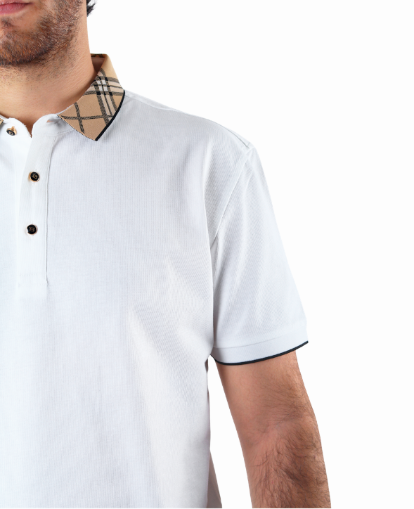 Playera Polo Hombre | Cuello Tartán y Tela Transpirable | BOCHI