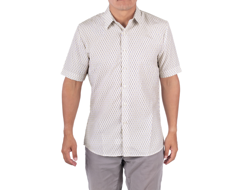 Camisa Casual Manga Corta para Hombre corte Slim Fit | KHAKI & BLUES
