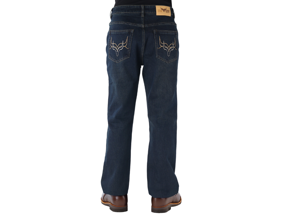 Jeans Vaquero de Corte Acampanado con Tiro Medio para Dama | FARWEST