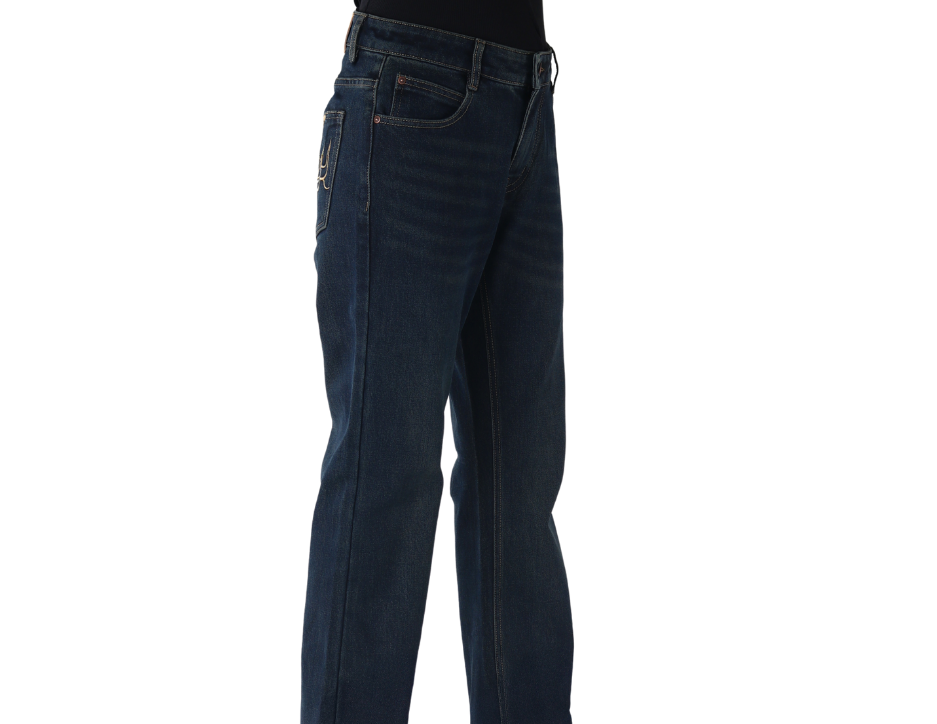 Jeans Vaquero de Corte Acampanado con Tiro Medio para Dama | FARWEST
