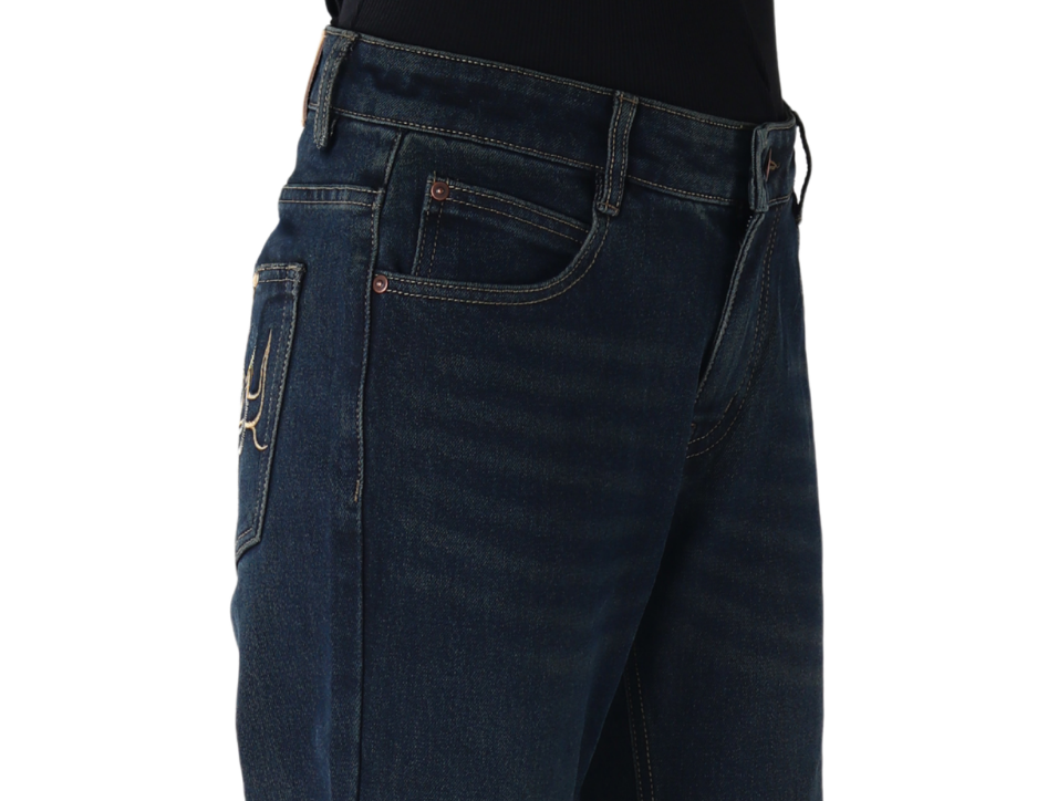 Jeans Vaquero de Corte Acampanado con Tiro Medio para Dama | FARWEST