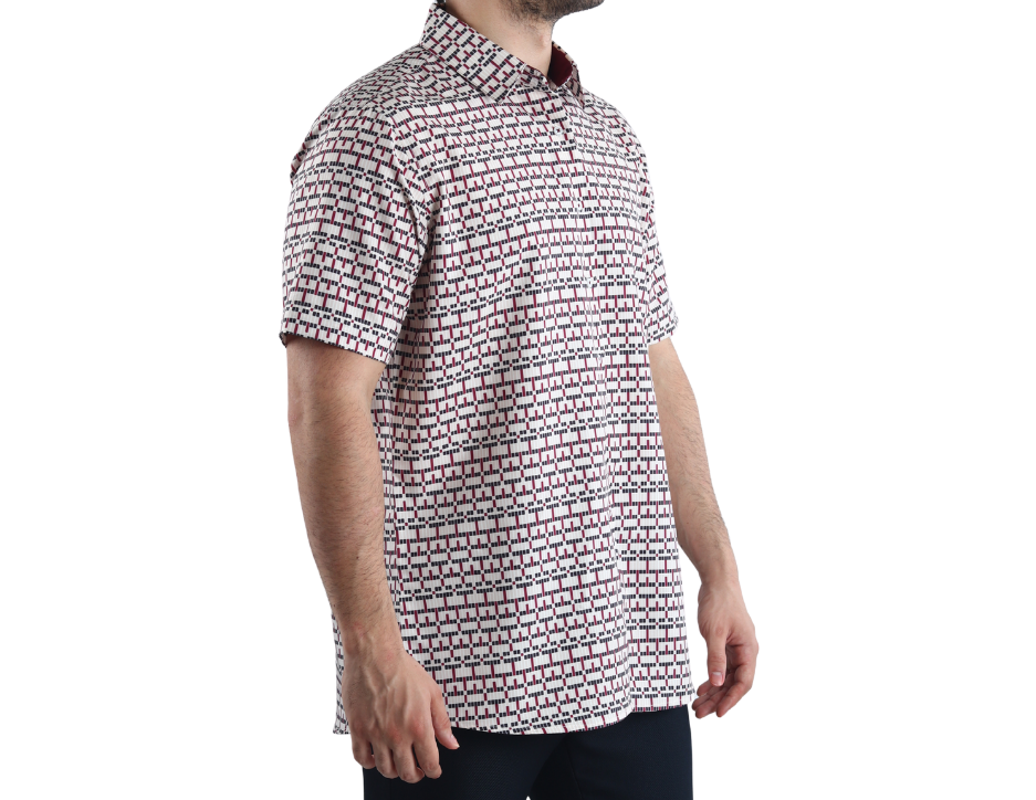 Camisa Casual Corte Slim Fit Manga Corta | BOCHI