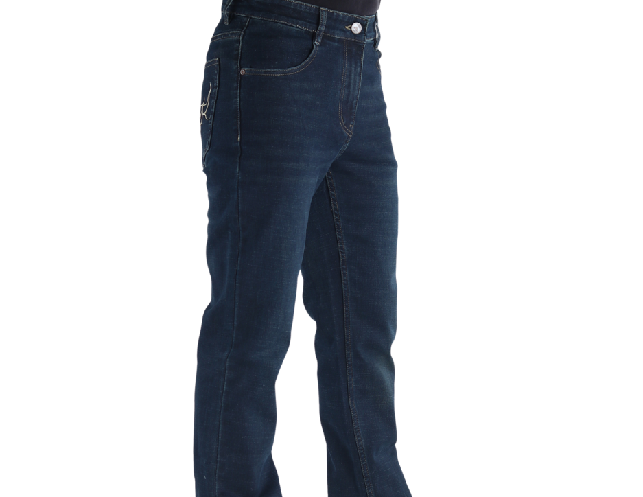 Jeans Vaquero Slim de Corte Bota con Tiro Medio | FARWEST