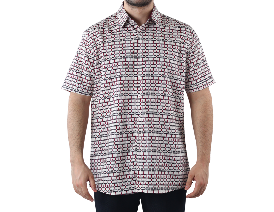 Camisa Casual Corte Slim Fit Manga Corta | BOCHI