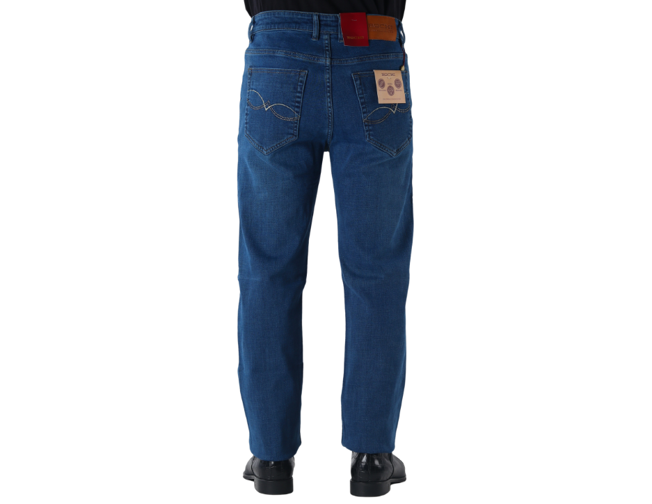 Jeans Vaquero Corte Recto Acampanado con Tiro Alto para Hombre | BOCHI