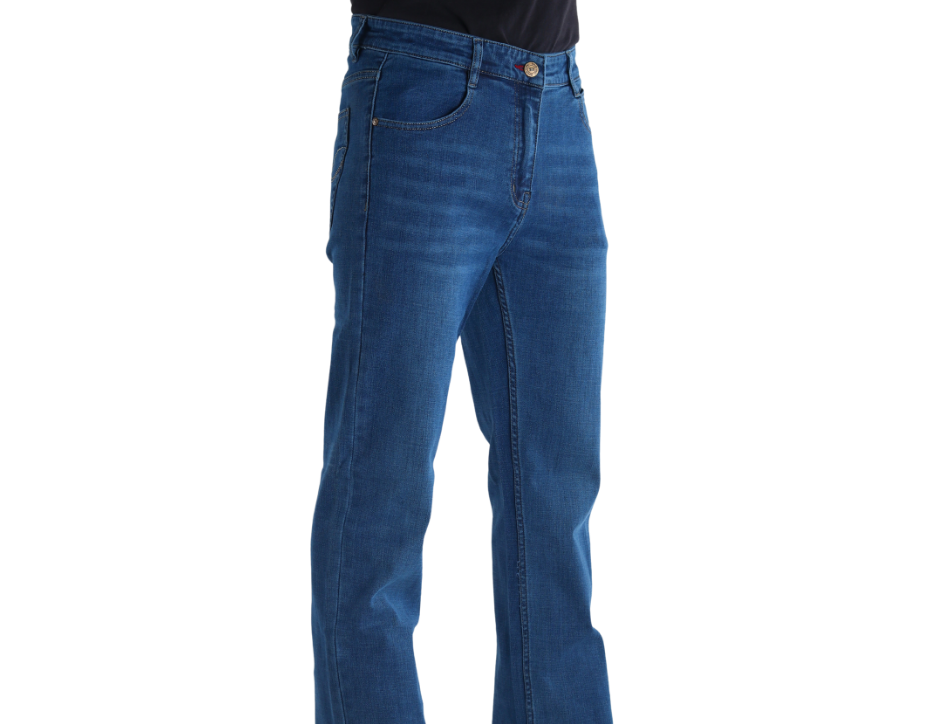 Jeans Vaquero Corte Recto Acampanado con Tiro Alto para Hombre | BOCHI