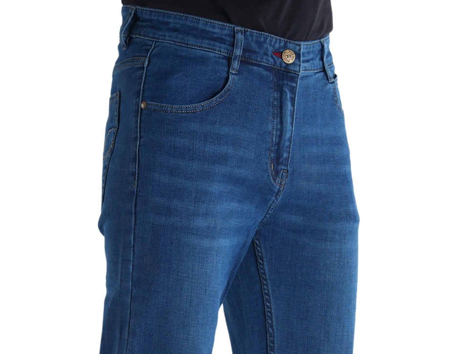 Jeans Vaquero Corte Recto Acampanado con Tiro Alto para Hombre | BOCHI