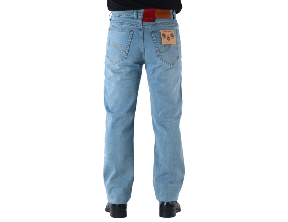 Jeans Vaquero Slim de Corte Recto con Tiro Medio para Hombre | BOCHI