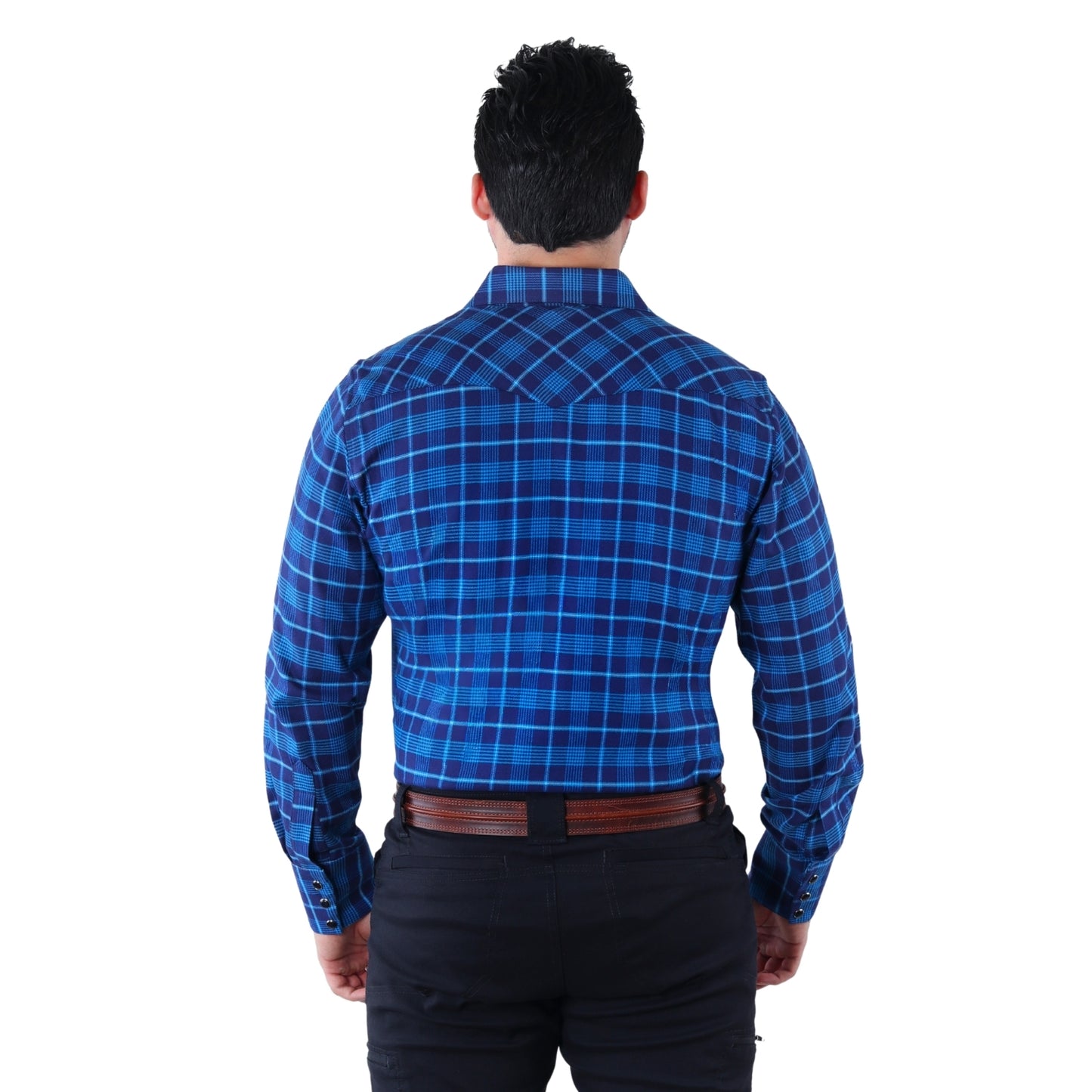 Camisa Vaquera para Hombre a Cuadros | Western Clásica Manga Larga | BOCHI