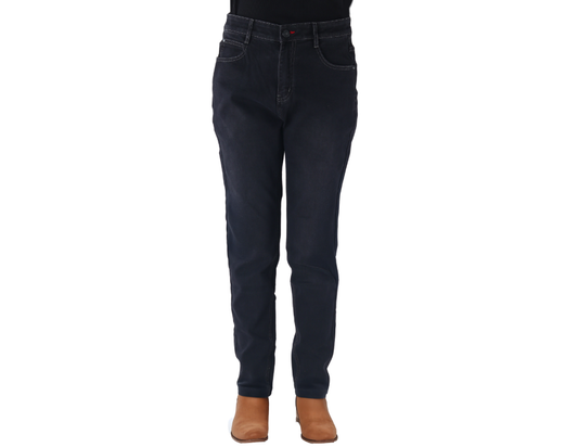 Jeans Vaquero de Corte Ajustado con Tiro Alto para Dama Luxury | BOCHI