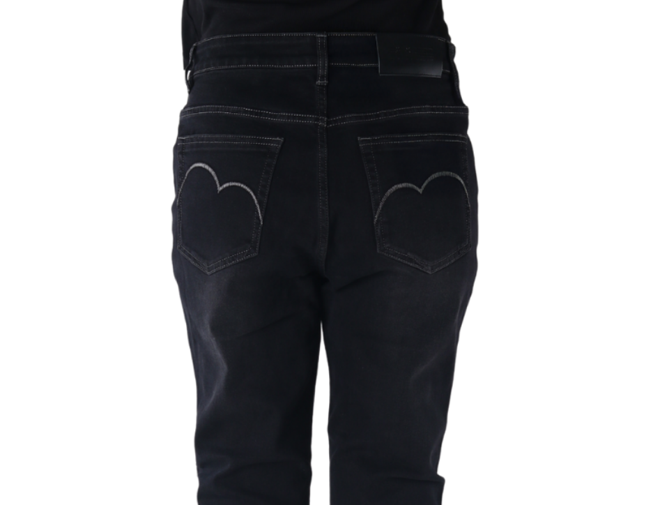 Jeans Vaquero de Corte Ajustado con Tiro Alto para Dama Luxury | BOCHI