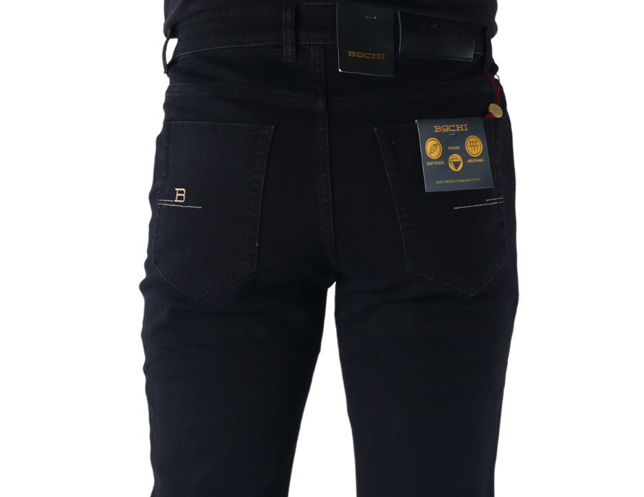 Jeans Vaquero Slim de Corte Ajustado con Tiro Medio para Hombre | BOCHI