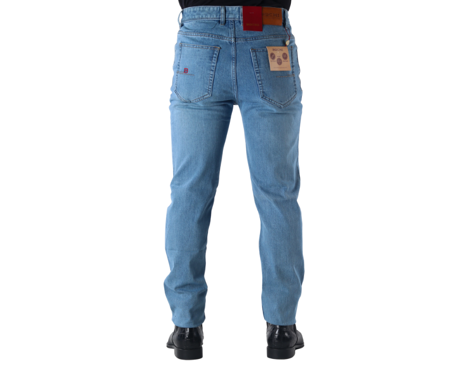 Jeans Vaquero Slim de Corte Ajustado con Tiro Medio para Hombre | BOCHI