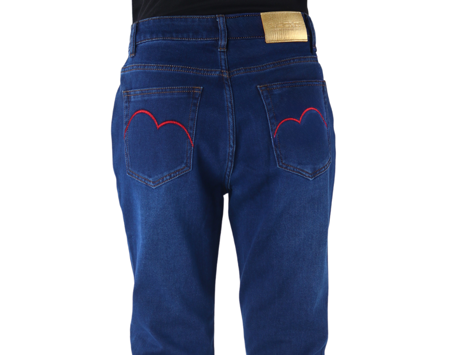 Jeans Vaquero Skinny de Corte Ajustado con Tiro Alto para Dama | BOCHI
