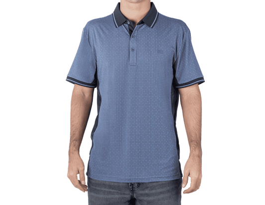 Playera Polo Manga Corta Slim Fit Costados en Negro | KHAKI & BLUES