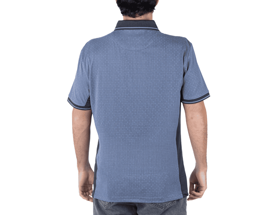 Playera Polo Manga Corta Slim Fit Costados en Negro | KHAKI & BLUES