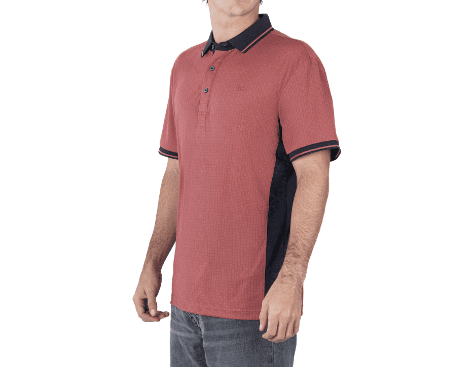 Playera Polo Manga Corta Slim Fit Costados en Negro | KHAKI & BLUES