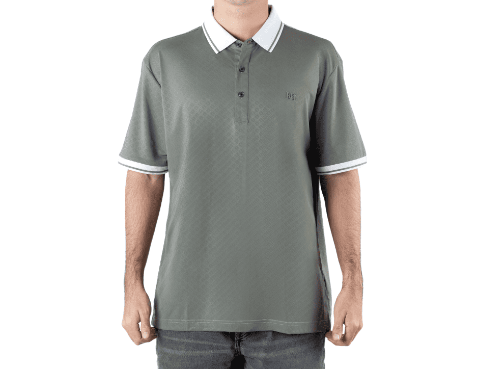 Playera Polo Manga Corta Regular Fit Texturizada | KHAKI & BLUES