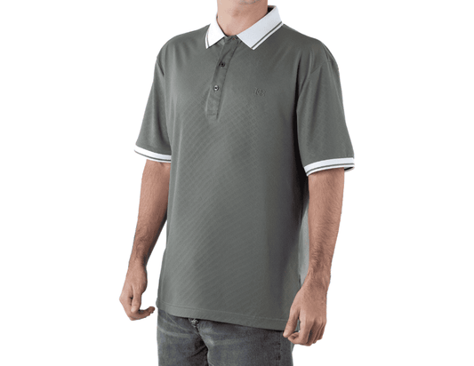 Playera Polo Manga Corta Regular Fit Texturizada | KHAKI & BLUES