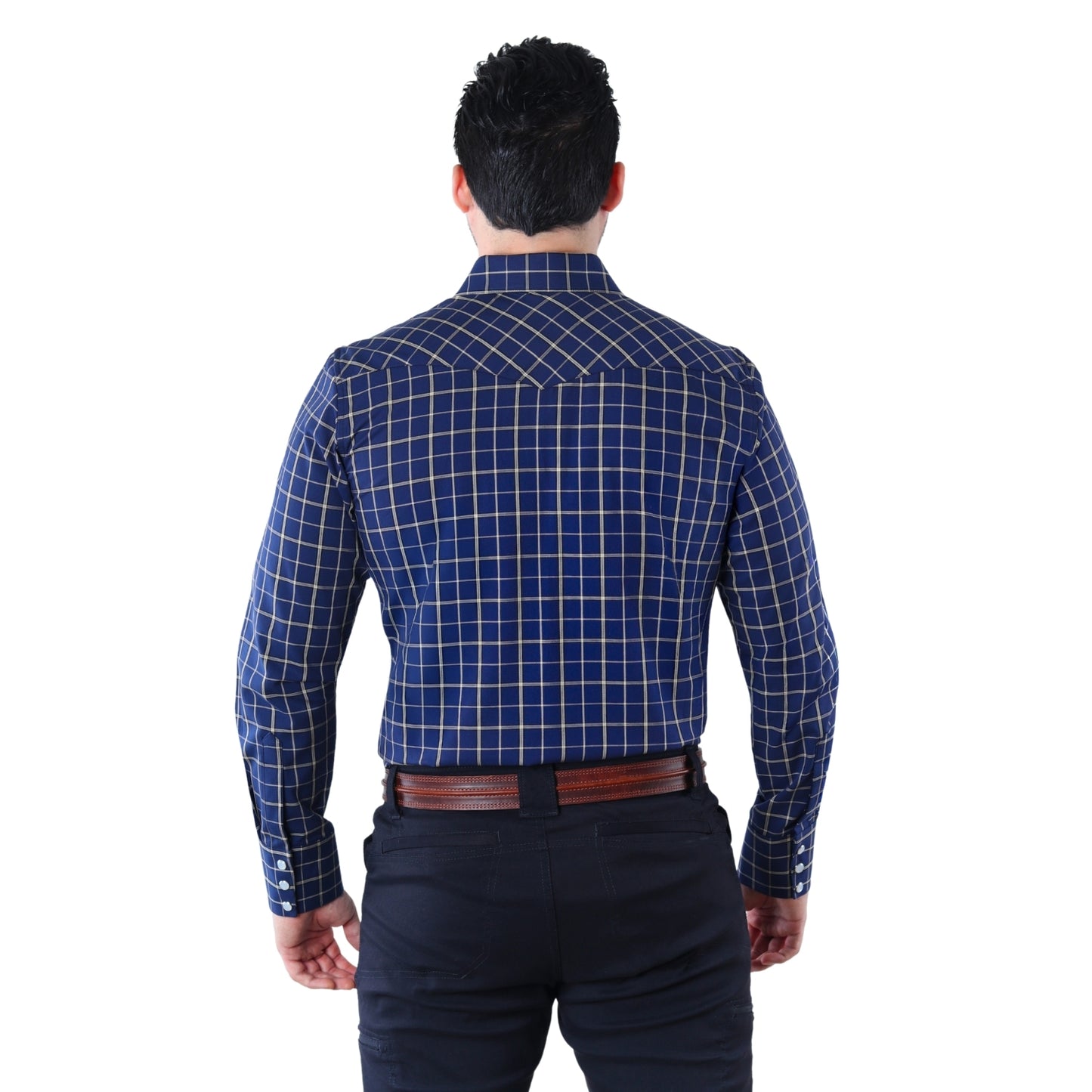 Camisa Vaquera de Hombre a Cuadros | Western Manga Larga | BOCHI
