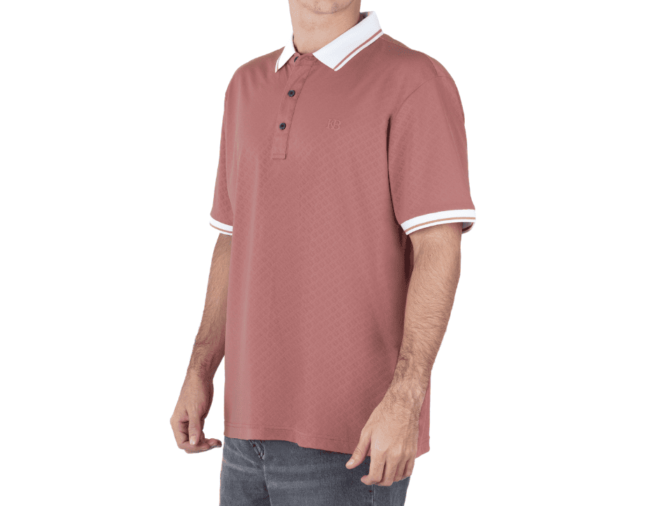 Playera Polo Manga Corta Regular Fit Texturizada | KHAKI & BLUES