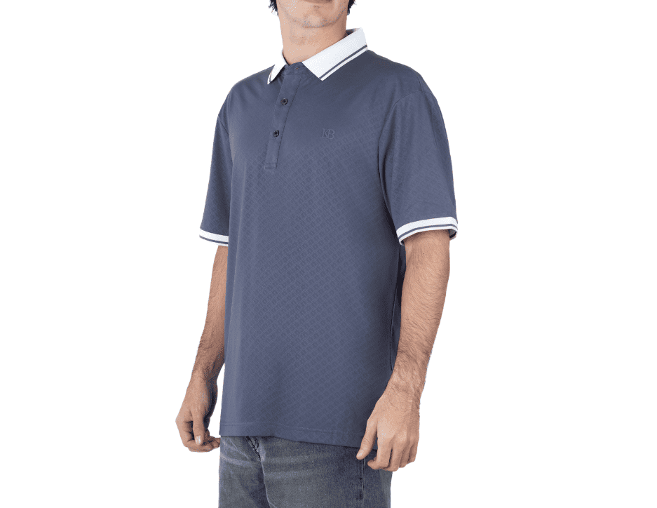 Playera Polo Manga Corta Regular Fit Texturizada | KHAKI & BLUES