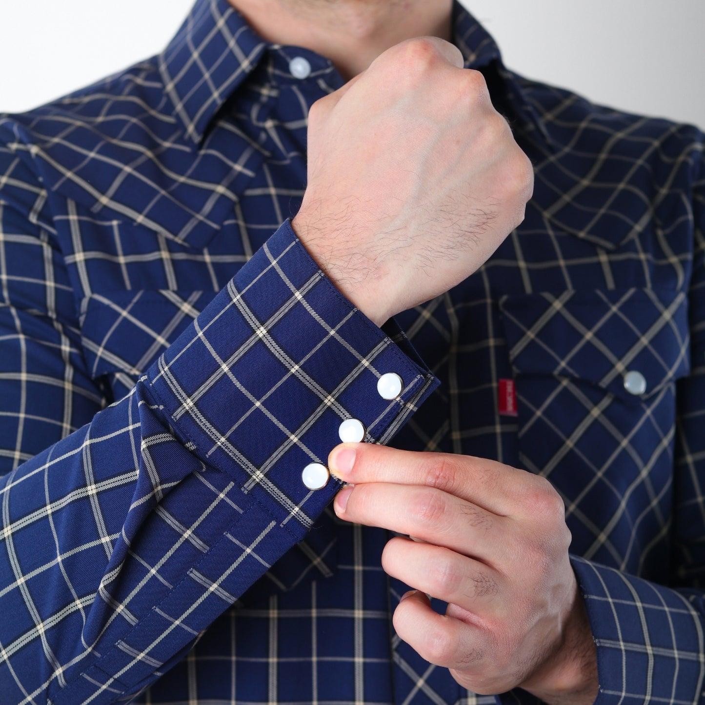 Camisa Vaquera de Hombre a Cuadros | Western Manga Larga | BOCHI
