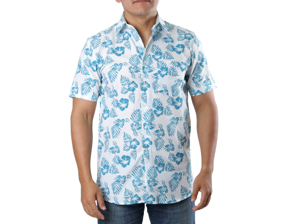 Camisa Casual Regular Manga Corta | KHAKI & BLUES