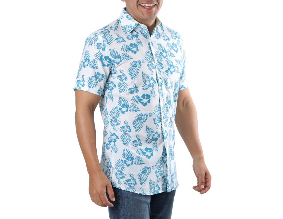 Camisa Casual Regular Manga Corta | KHAKI & BLUES