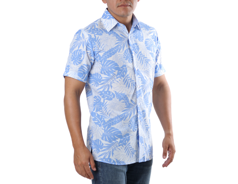 Camisa Casual Regular Manga Corta | KHAKI & BLUES