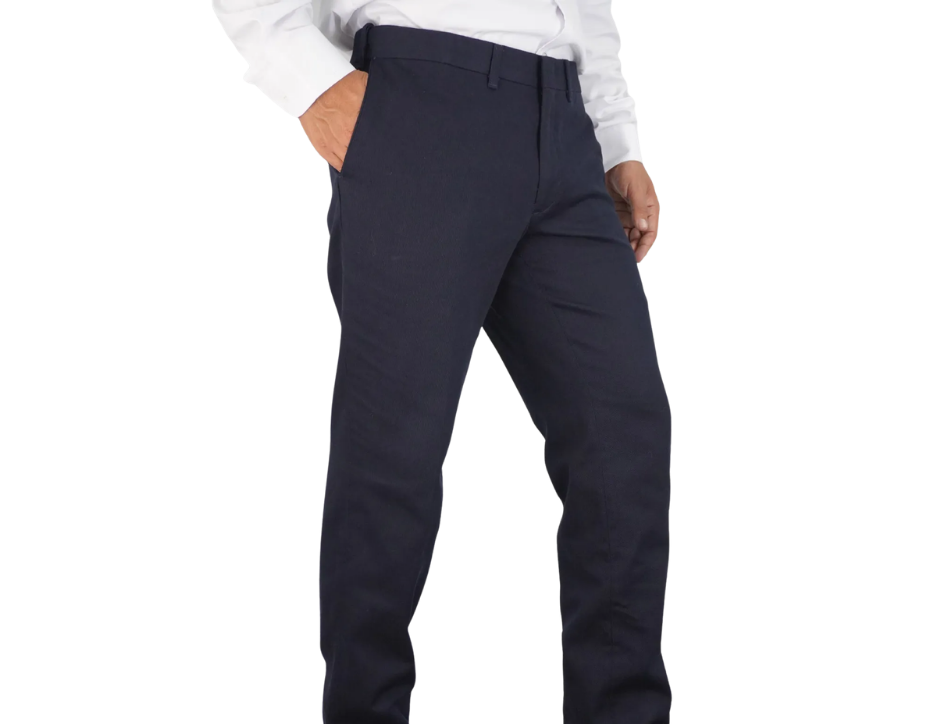 Pantalón De Vestir Para Hombre De Gabardina Corte Recto Liso