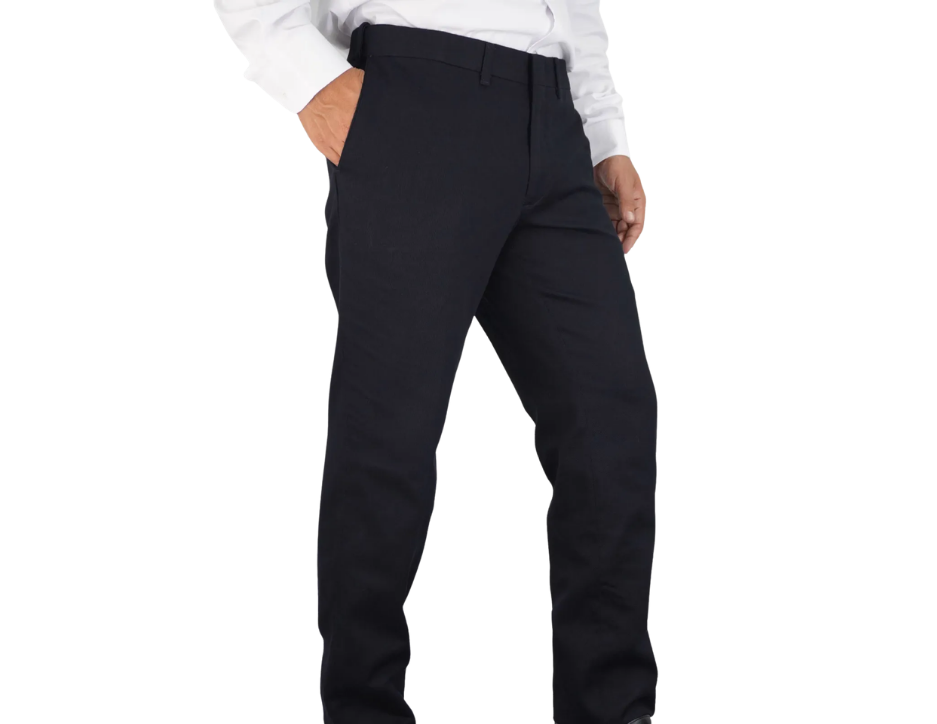 Pantalón De Vestir Para Hombre De Gabardina Corte Recto Liso