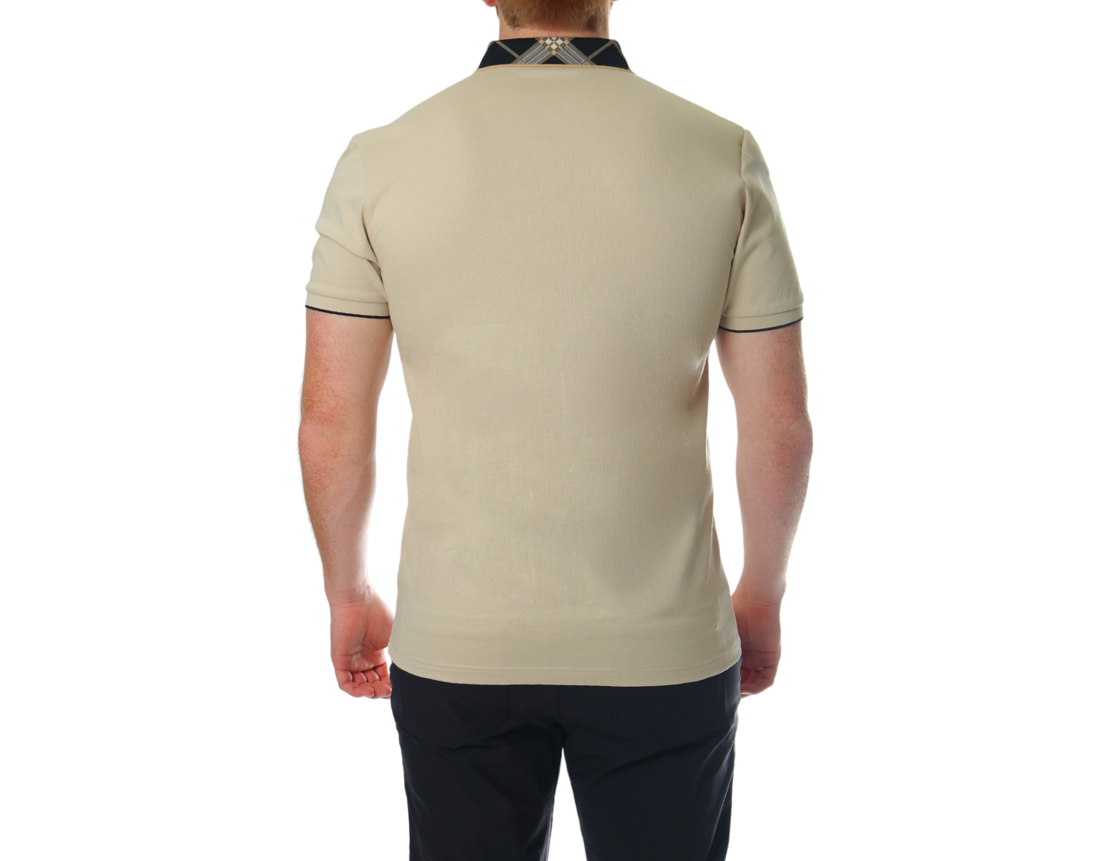Playera Polo Hombre | Cuello Tartán y Tela Transpirable | BOCHI