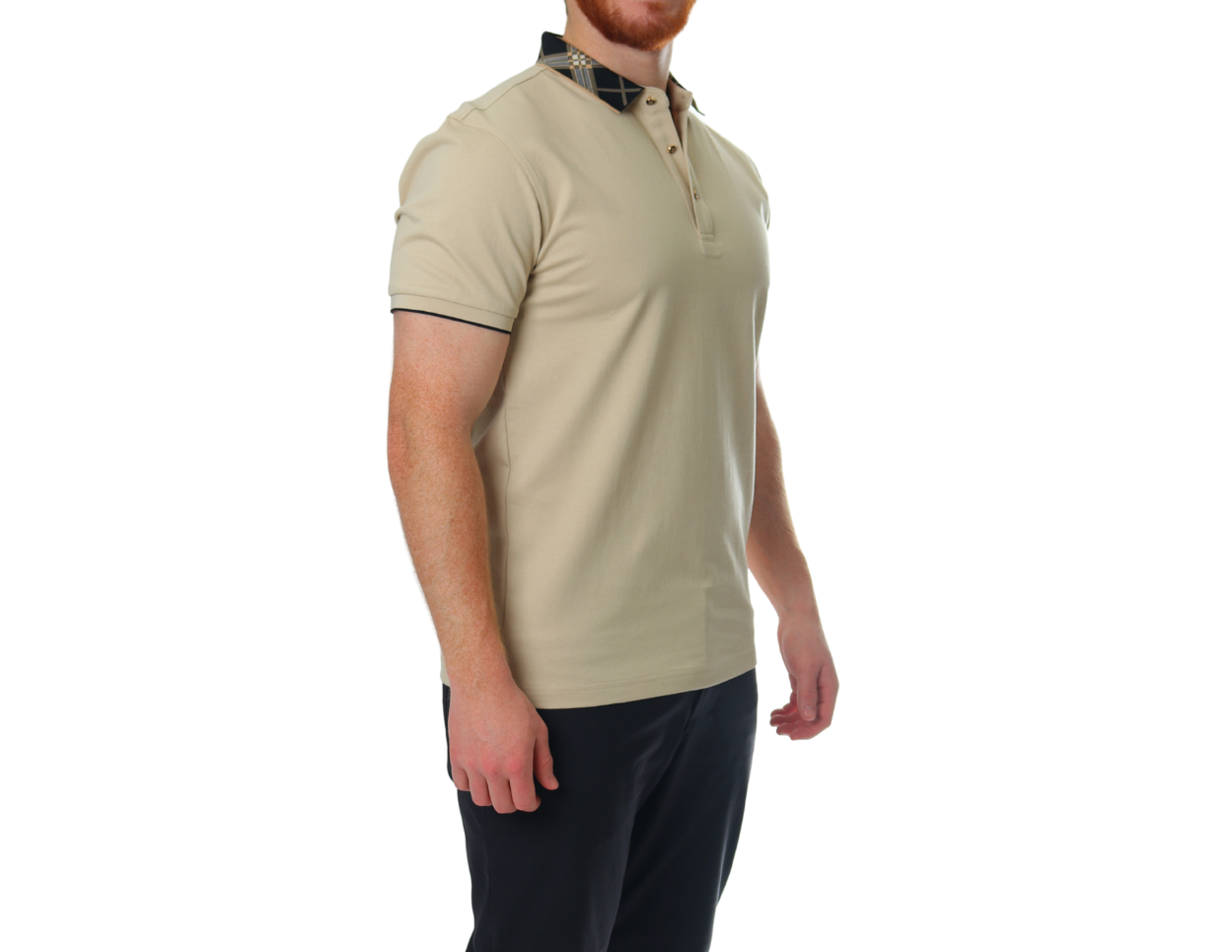 Playera Polo Hombre | Cuello Tartán y Tela Transpirable | BOCHI