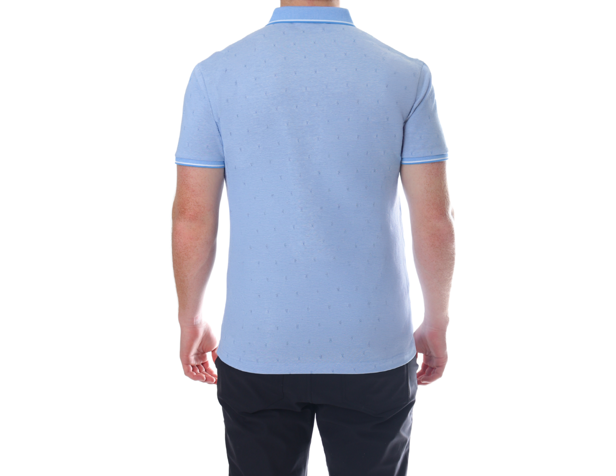 Playera Polo Hombre Jacquard Mini | Anti-Estática | KHAKI & BLUES