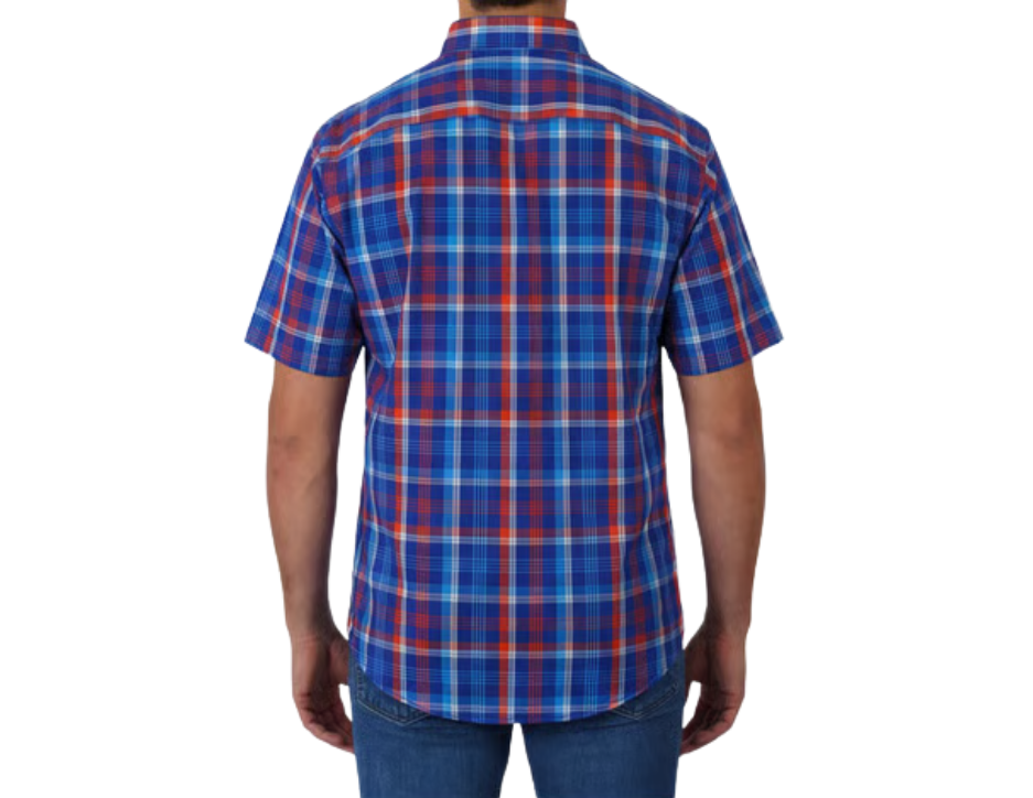 Camisa Casual Botón Down Manga Corta | KHAKI & BLUES