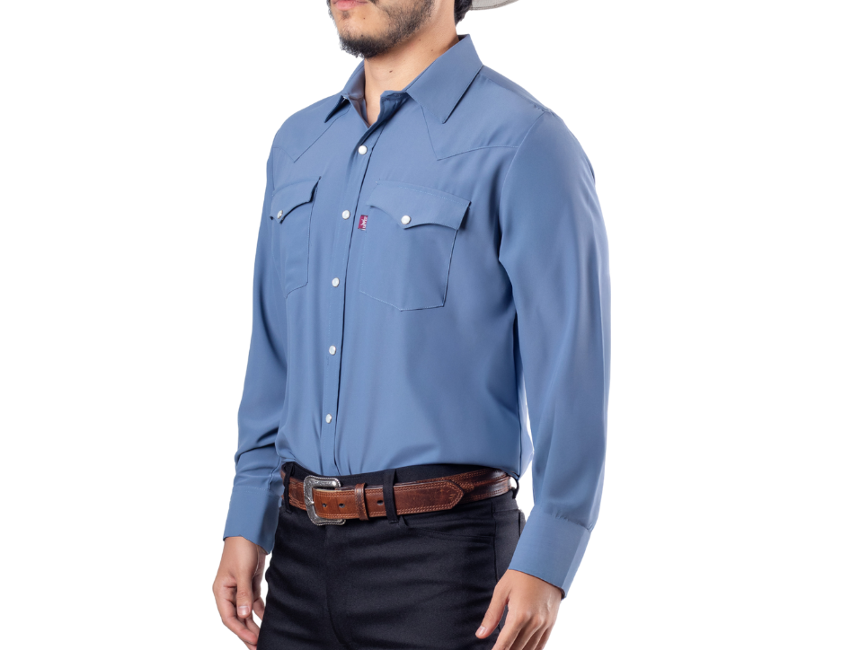 Camisa Vaquera Fashión Manga Larga | FARWEST