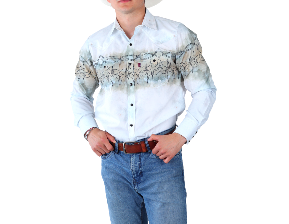 Camisa Vaquera Corte Clásico Manga Larga | FARWEST