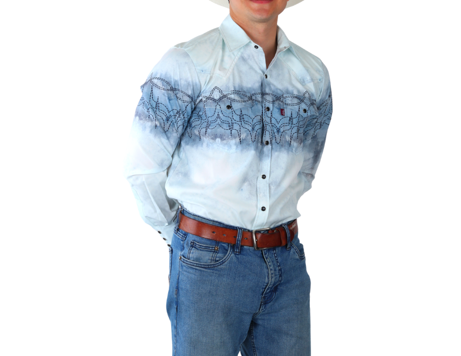 Camisa Vaquera Corte Clásico Manga Larga | FARWEST