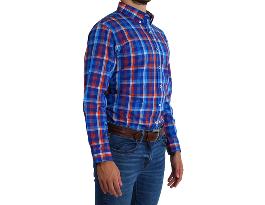 Camisa Casual Manga Larga para Hombre | KHAKI & BLUES